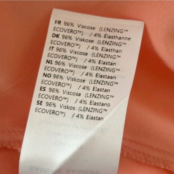 Samsoe Samsoe Majan Short Sleeve Shirt Button Front Coral Haze - Picture 8 of 9